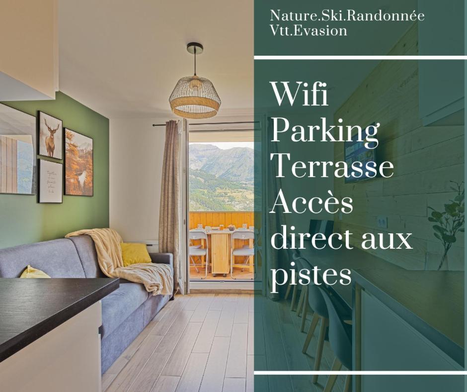 Studio De Charme Avec Vue Sur Le Val D'Allos, Parking Et Wifi Gratuit Extérieur photo